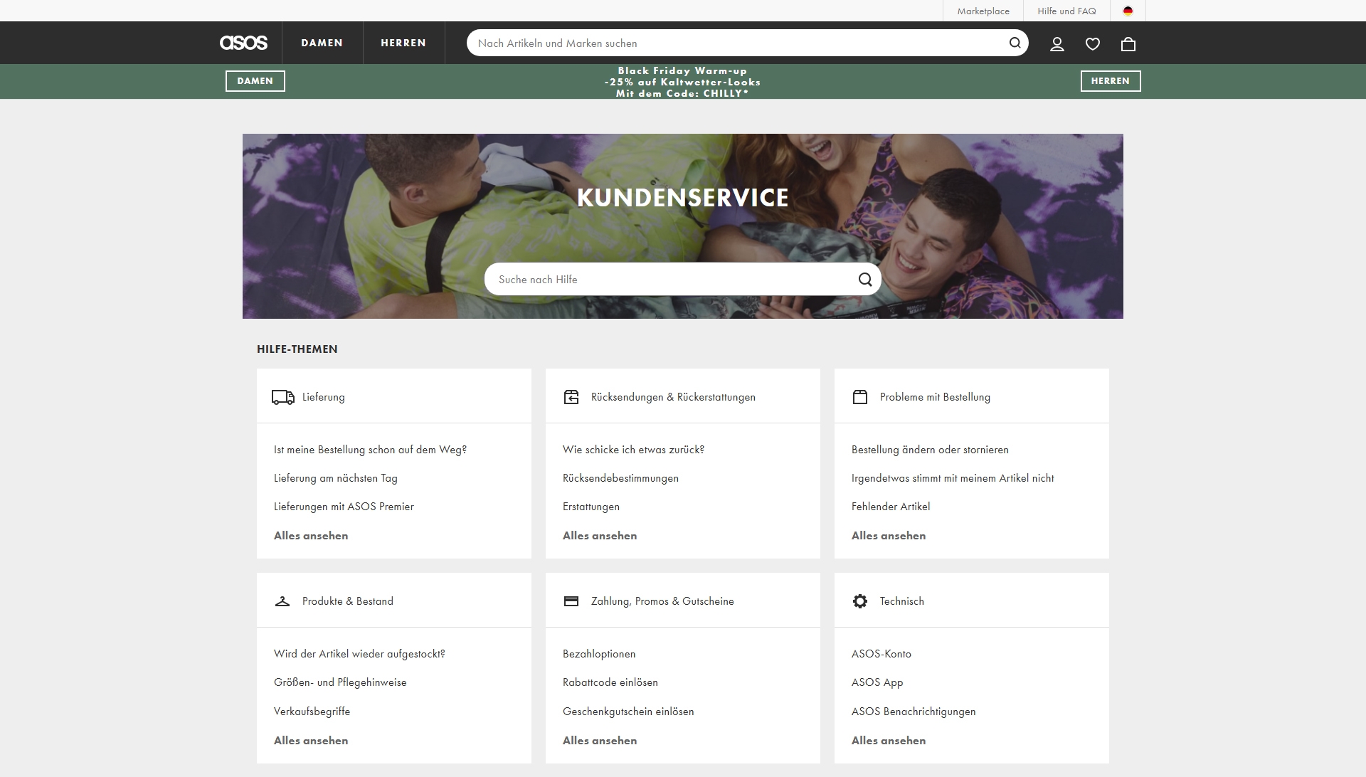ASOS Kundenservice, Telefonnummer, Kontakt