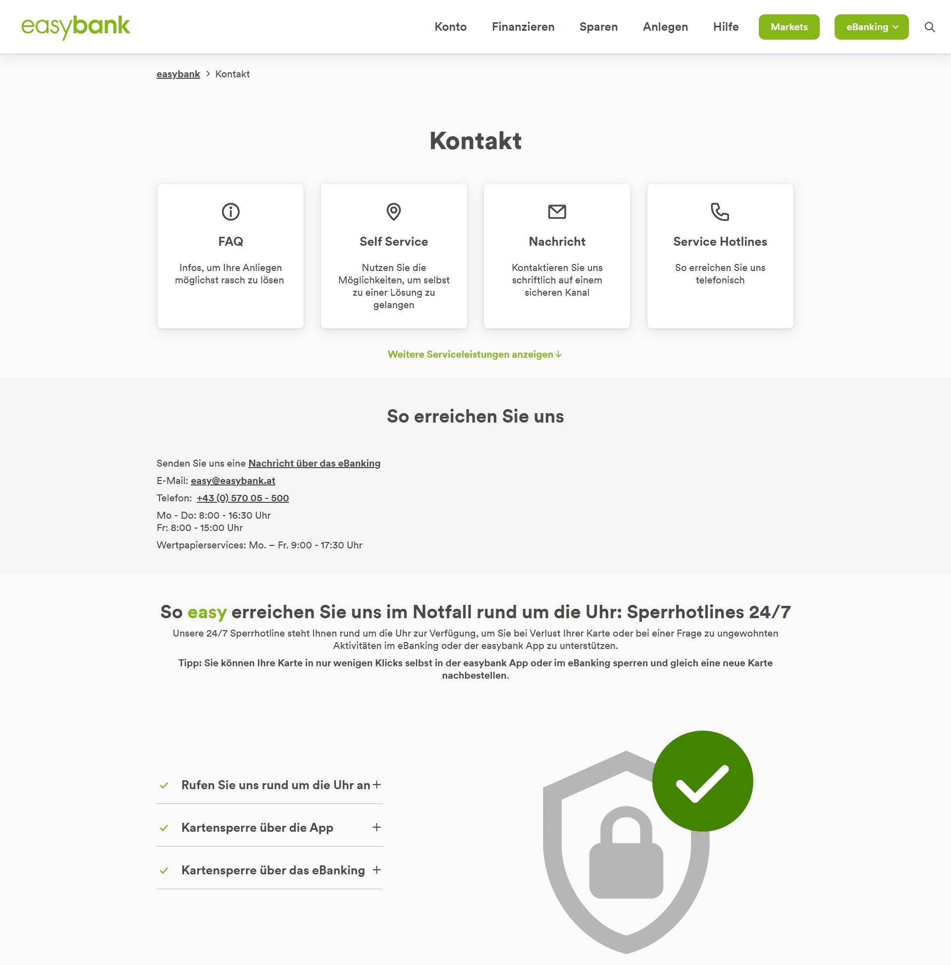Easybank Kundenservice, Telefonnummer, Kontakt