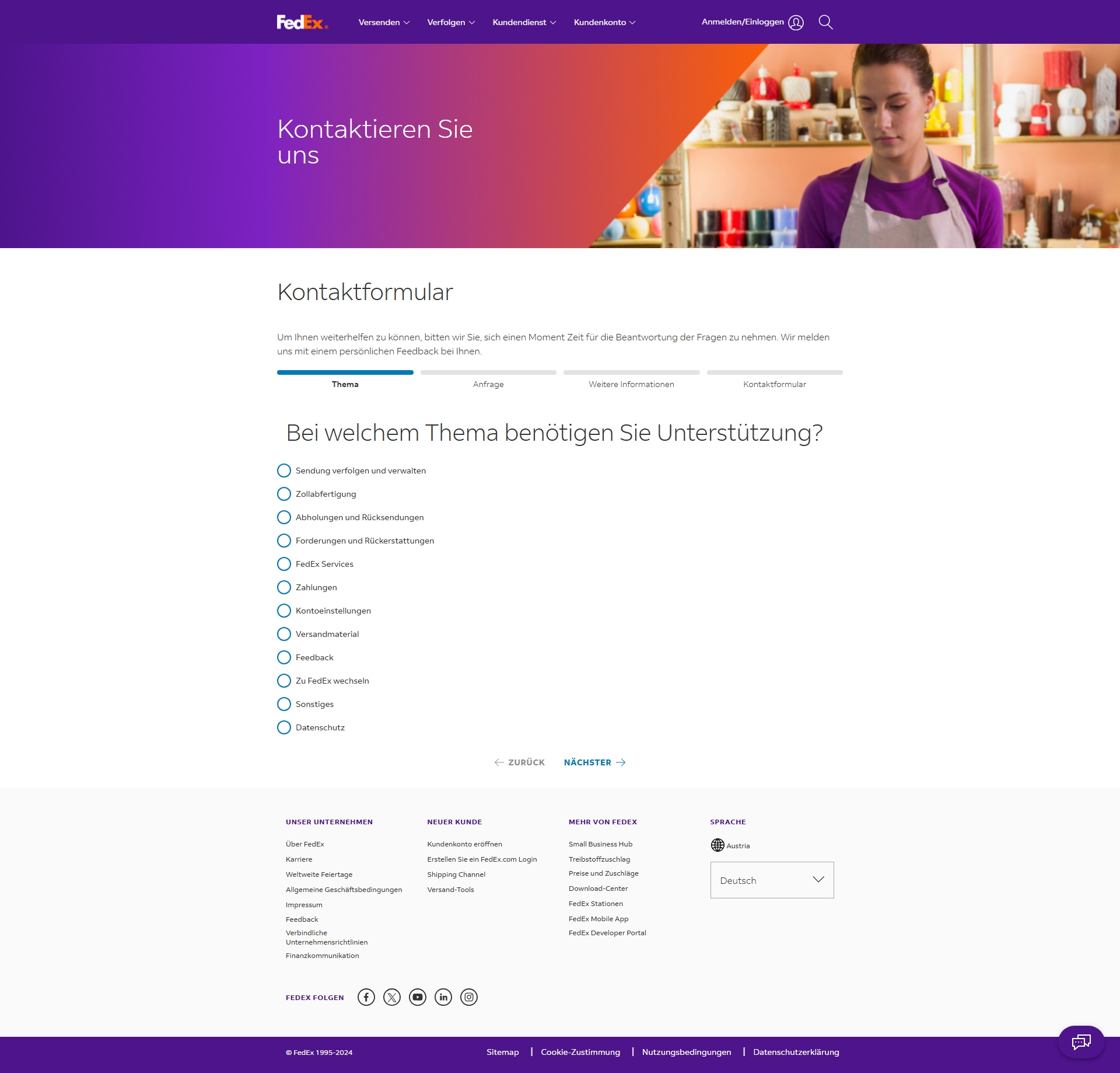 Fedex Kundenservice, Telefonnummer, Kontakt