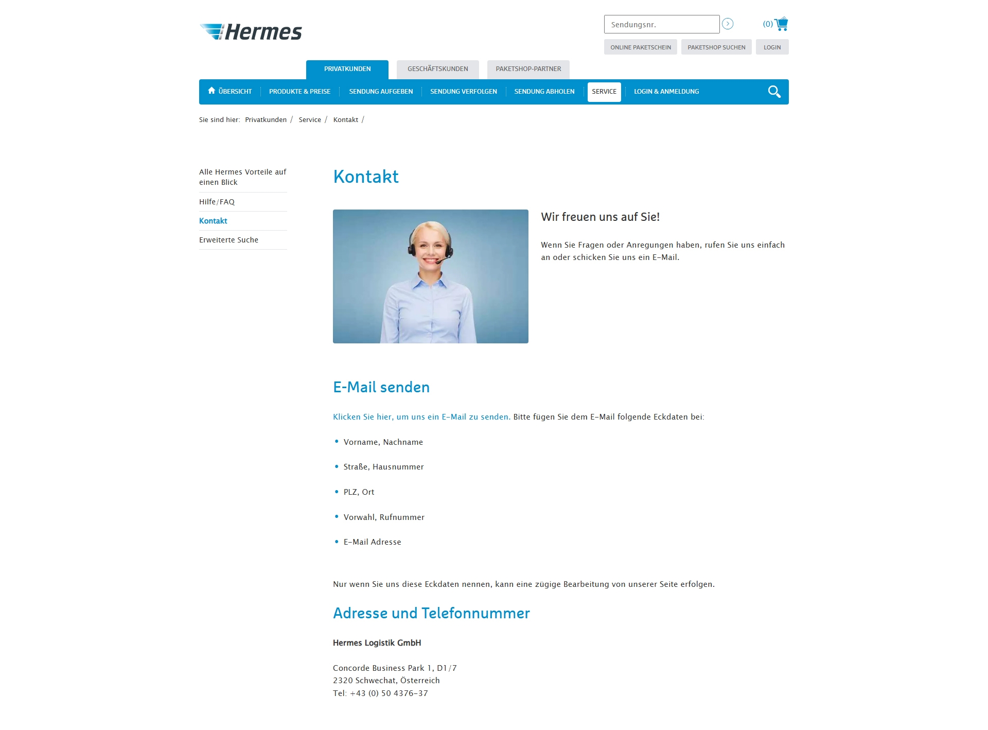 Hermes Kundenservice, Telefonnummer, Kontakt