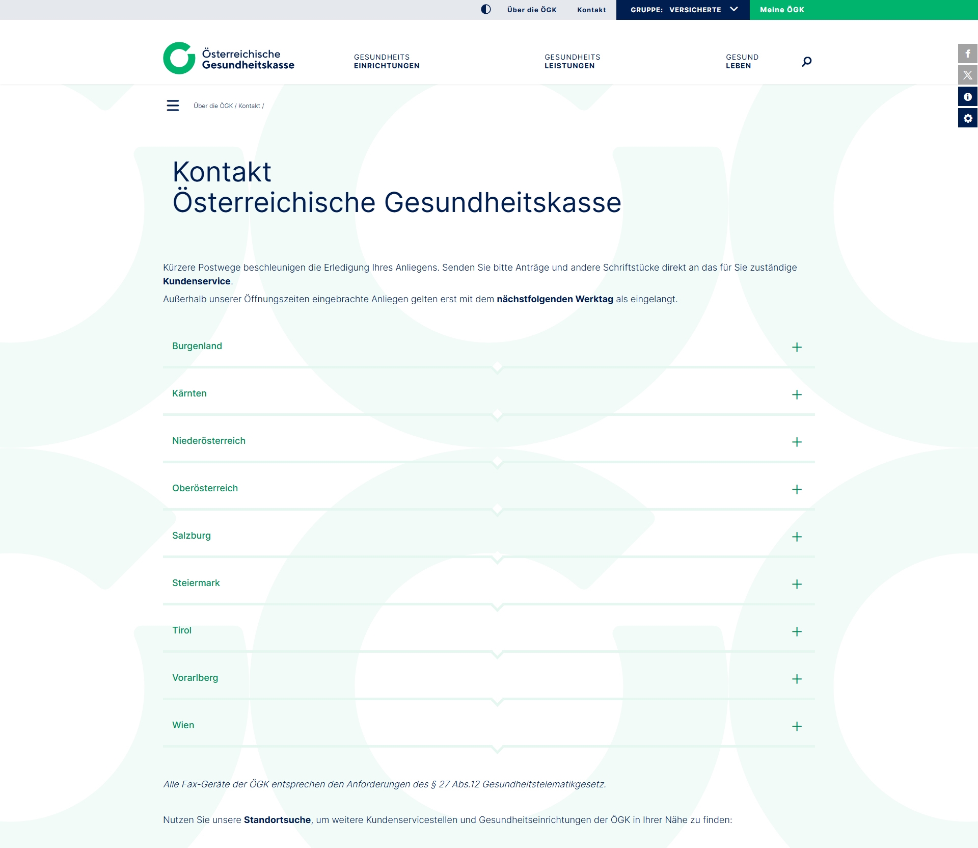 Meine ÖGK Kundenservice, Telefonnummer, Kontakt