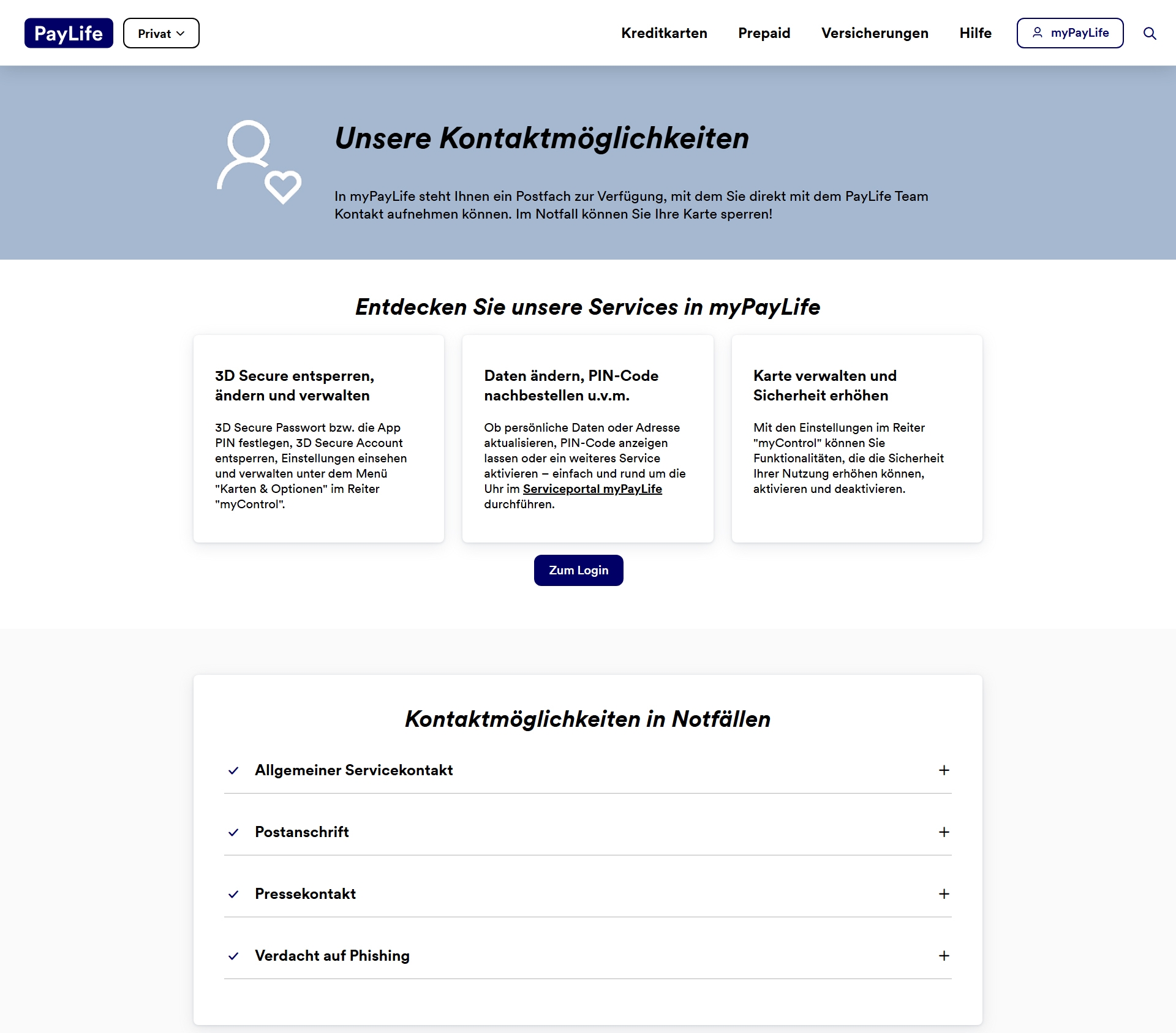 PayLife Kundenservice, Telefonnummer, Kontakt