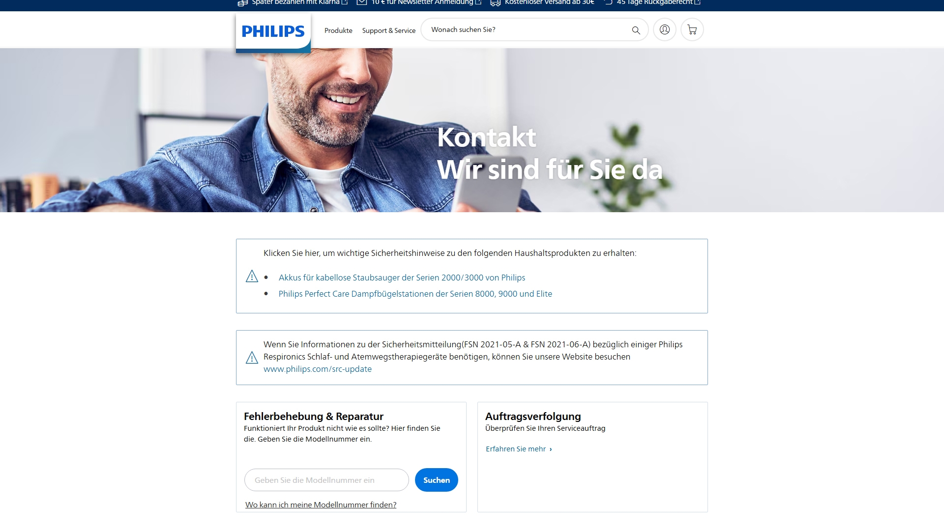 Philips Kundenservice, Telefonnummer, Kontakt