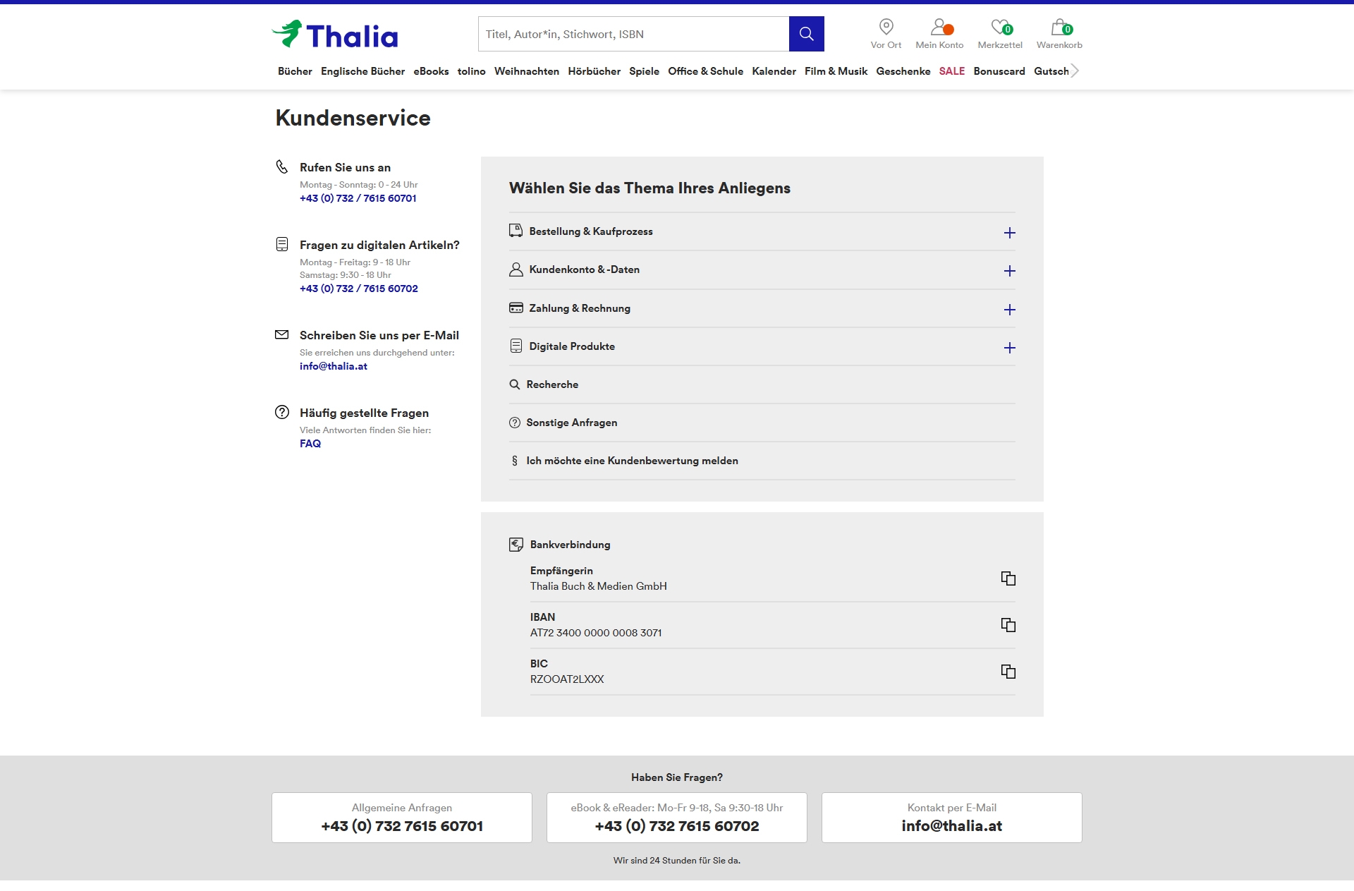 Weltbild Kundenservice, Telefonnummer, Kontakt