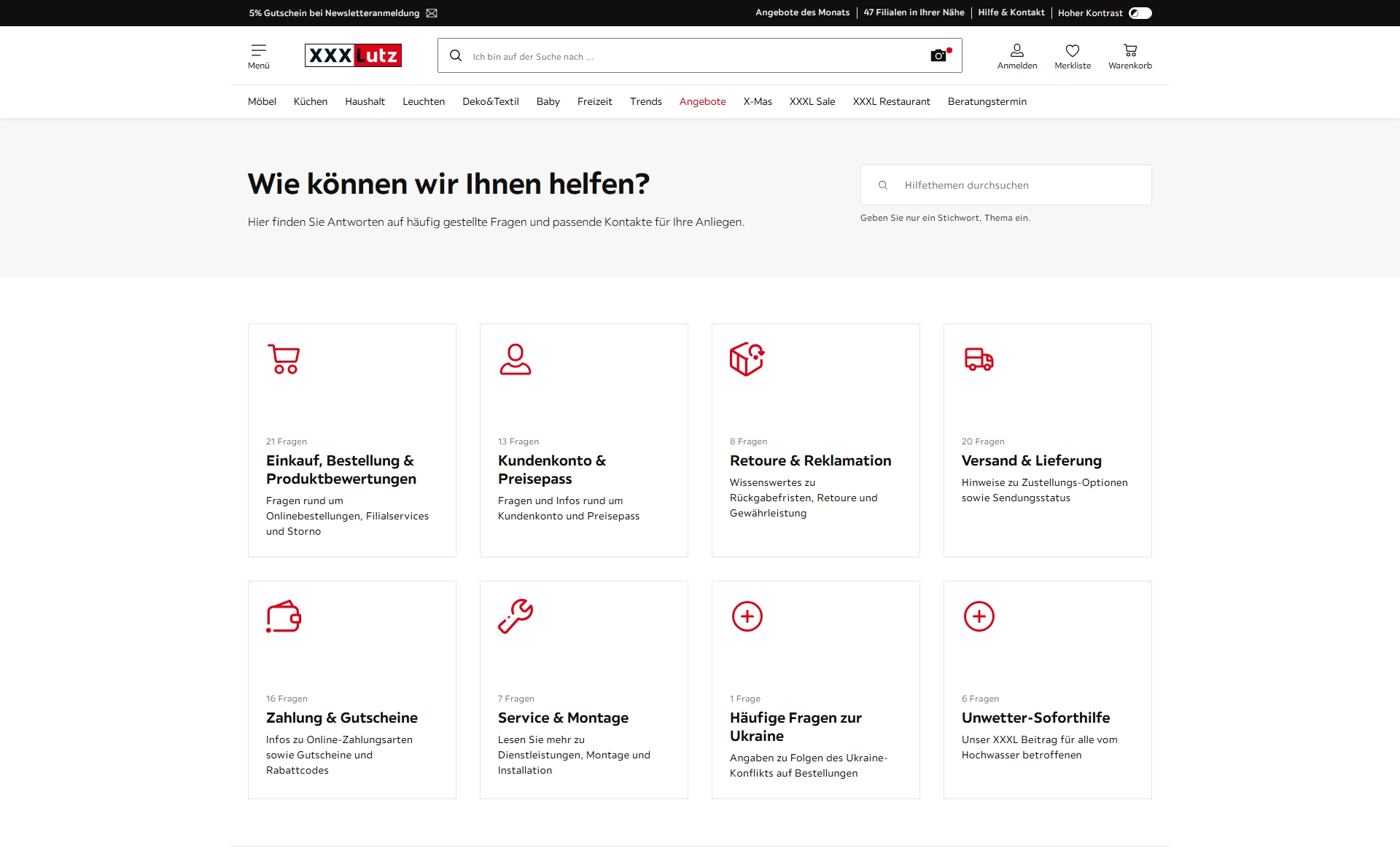 XXXLutz Kundenservice, Telefonnummer, Kontakt
