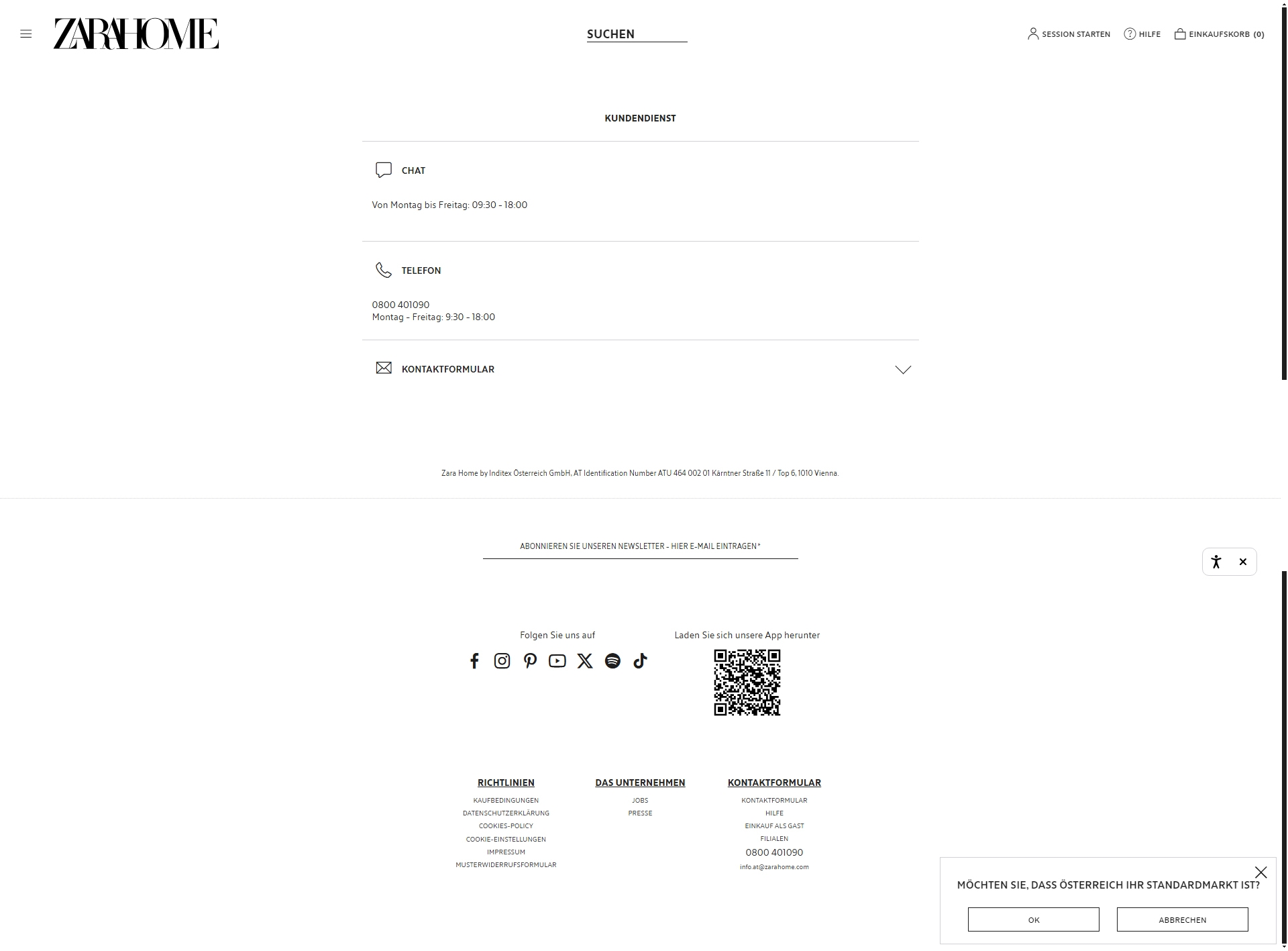 Zara Kundenservice, Telefonnummer, Kontakt